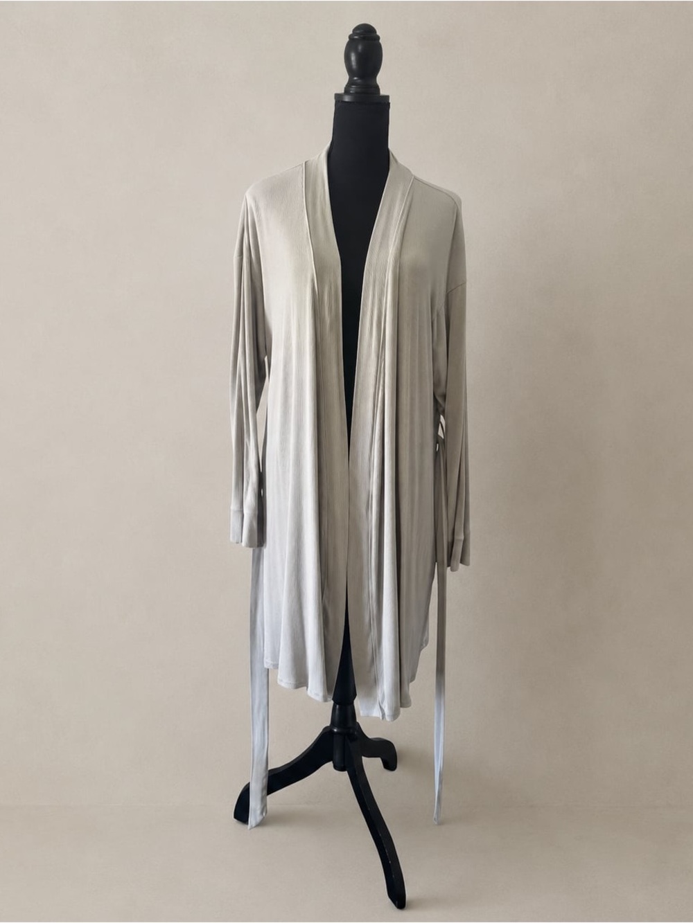 SKIMS Soft Lounge Ribbed Robe Light Heather Grey XL